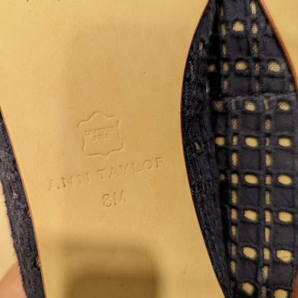 Ann Taylor Blue Ballet Flats with Ankle Straps - Picture 3 of 8